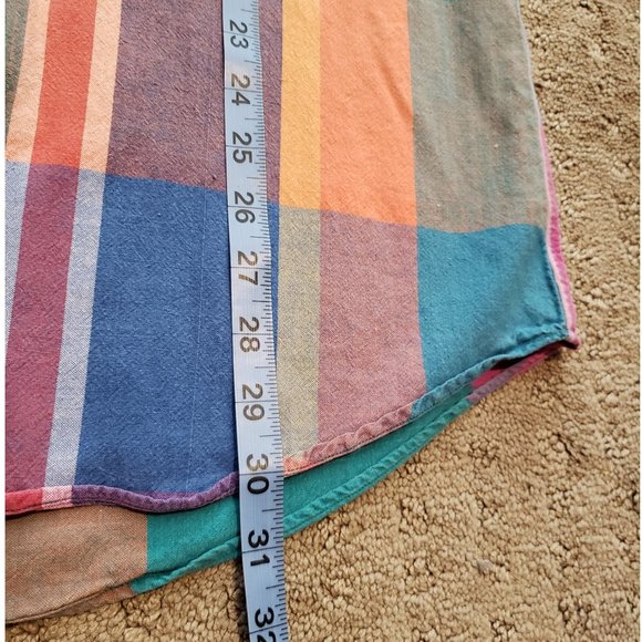 Chaps Ralph Lauren Colorblock Plaid Button Up Shirt | Men's Large L Multi-color - Picture 6 of 6